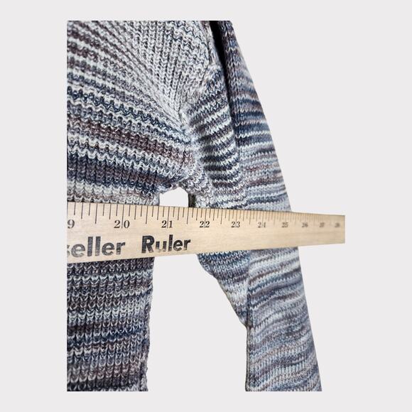 Free People Womens Mercury Sweater Gray Small 1/4 Button Gray Cotton Knit Layer - Picture 6 of 8